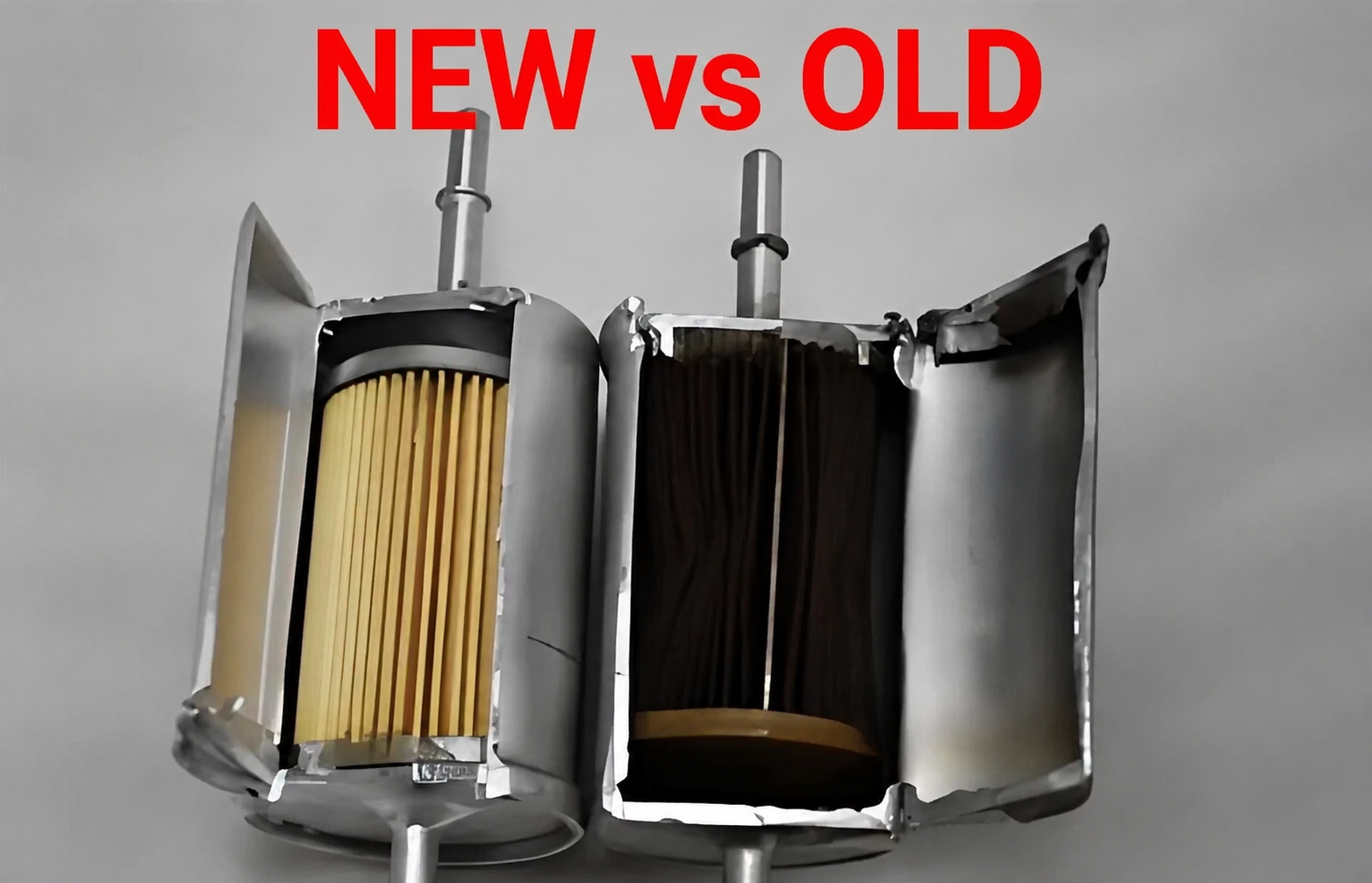 New Fuel Filter vs Old Fuel Filter